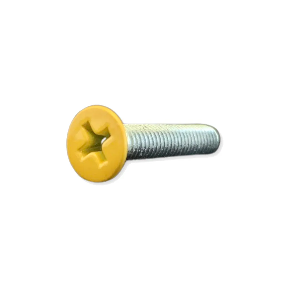1" Yellow Paint Phillips Mounting Hardware 100 Pack