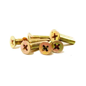 1" Yellow Zinc Phillips Mounting Hardware 1000 Pack
