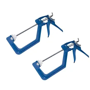 2pc One Handed 6" Ratchet Clamp Quick Release Includes Non Marking Covers