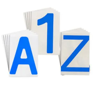 8" ToughStripe Blue Numbers and Letters