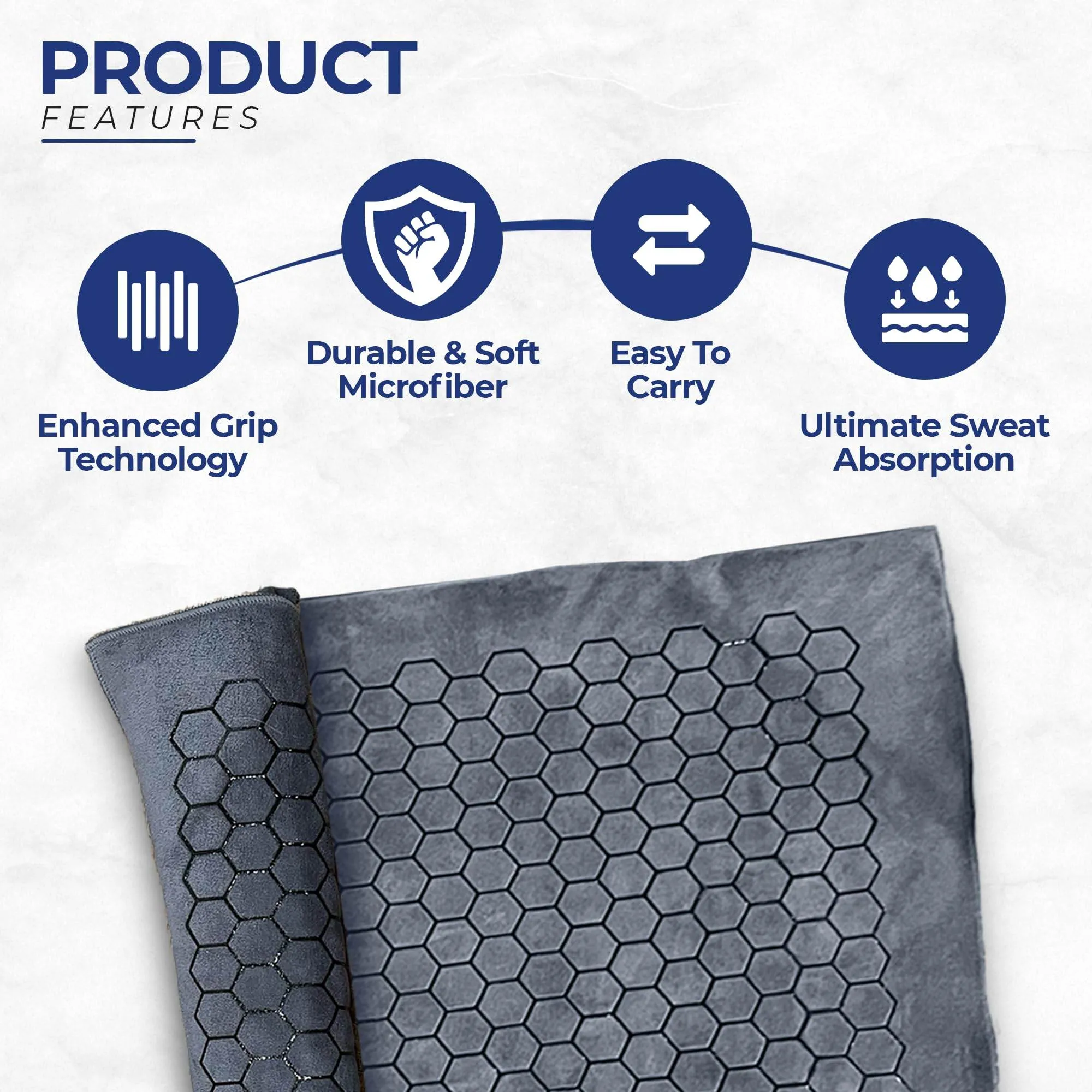Activate Yo Hot Yoga Mat Towel - Yoga Mat Non Slip w/Honeycomb Design | Easy to Carry Hot Yoga Towel | Perfectly Sized Non Slip Yoga Mat 73” x 26” | Soft & Durable Hot Yoga Towels
