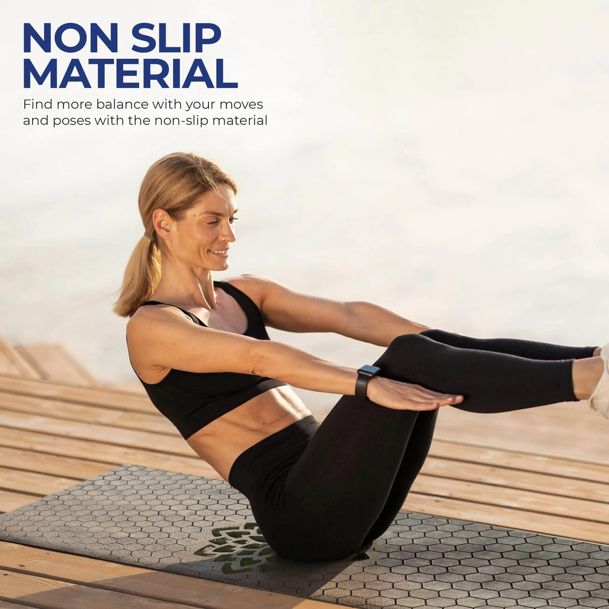 Activate Yo Hot Yoga Mat Towel - Yoga Mat Non Slip w/Honeycomb Design | Easy to Carry Hot Yoga Towel | Perfectly Sized Non Slip Yoga Mat 73” x 26” | Soft & Durable Hot Yoga Towels