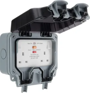 BG WP22ARCD-02 Weatherproof Nexus Storm 13A 2G Type A RCD Switched Socket (Latching)