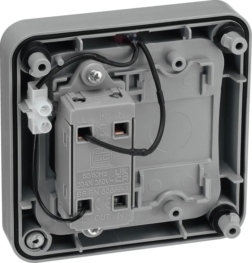 BG WP30-02 Weatherproof Nexus Storm 20AX 1G DP Switch
