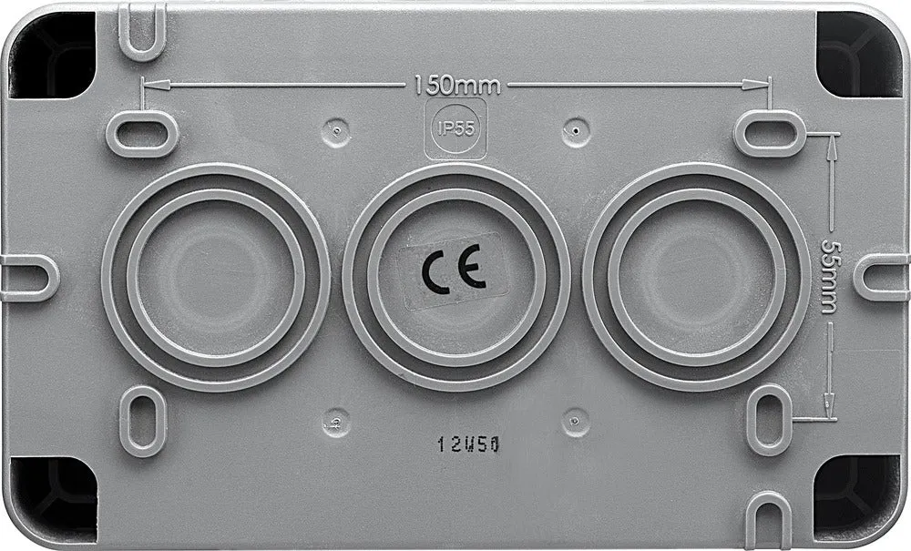 BG WPBJB1 Weatherproof IP55 Junction Box (H100 x W180 x D110 MM)