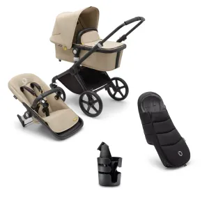 Bugaboo Fox Cub Essential Bundle - Black/Desert Beige