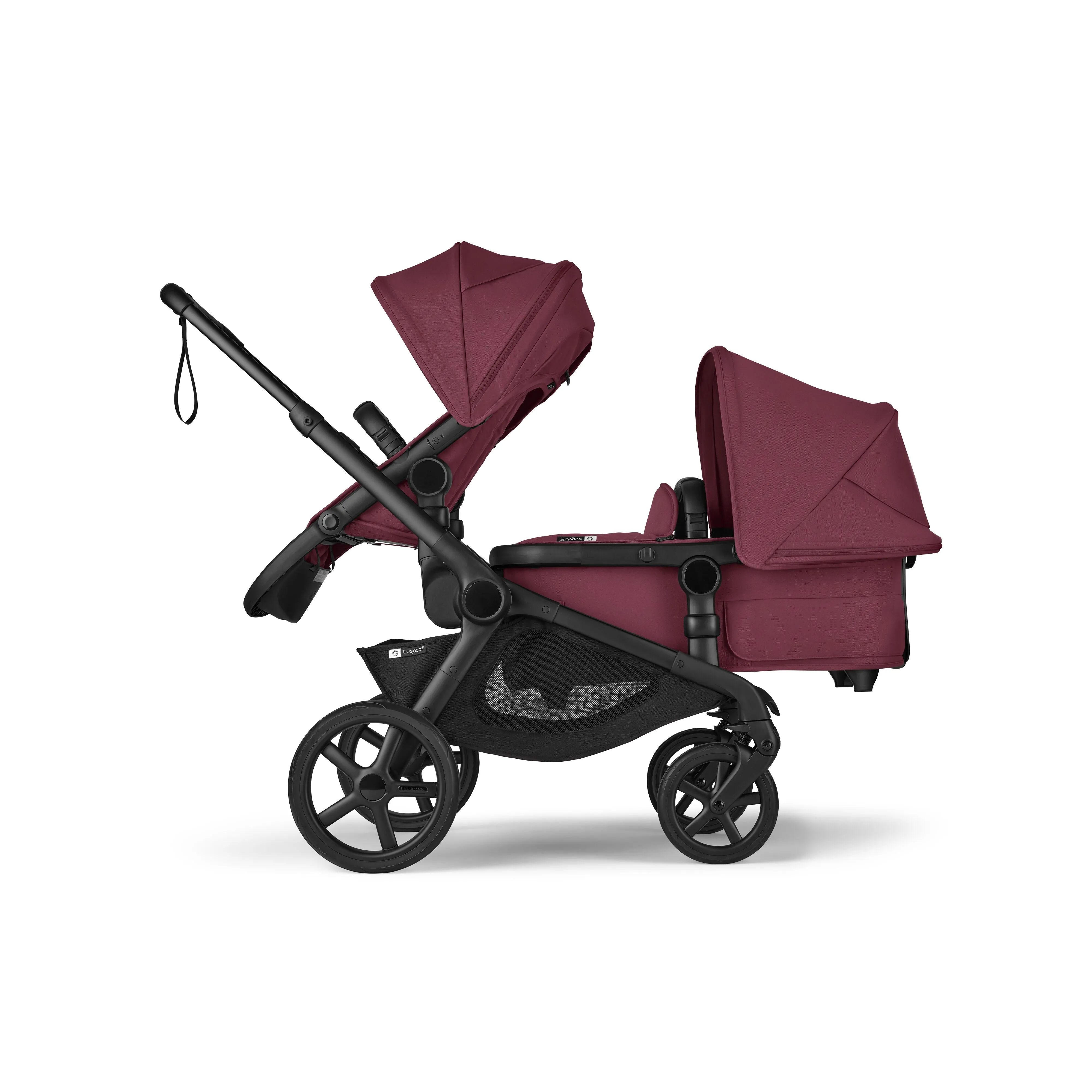 Bugaboo Kangaroo Sibling Seat - Black/Dark Cherry