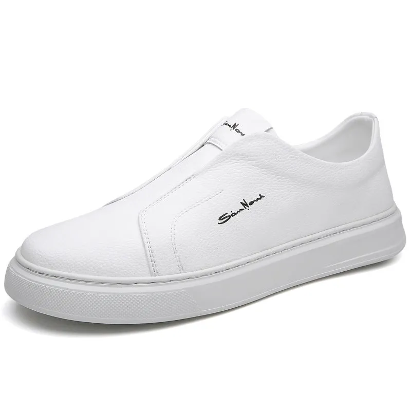 Casual And Comfortable Breathable Non-slip Trendy Soft Bottom Rubber Round Toe Flat Heel Slip-on Shoes