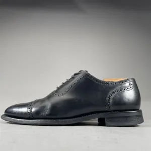 Charles Tyrwhitt Semi Brogue Men’s UK 8 US 9 Black Leather Oxfords Dress Shoes