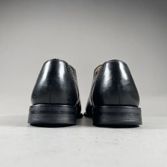 Charles Tyrwhitt Semi Brogue Men’s UK 8 US 9 Black Leather Oxfords Dress Shoes