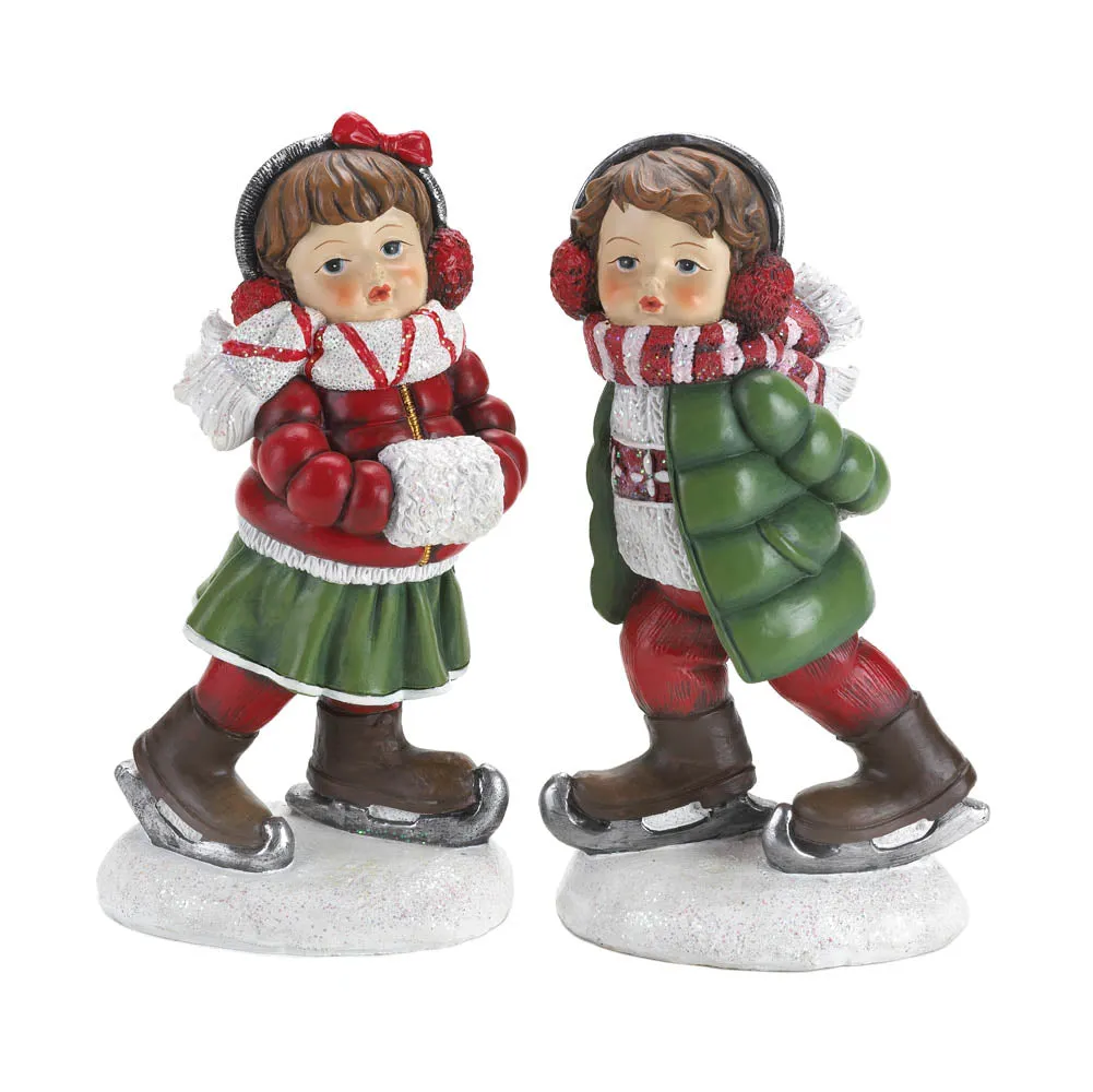 Christmas Holiday Skating Figurine
