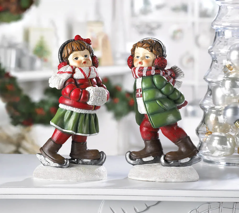 Christmas Holiday Skating Figurine