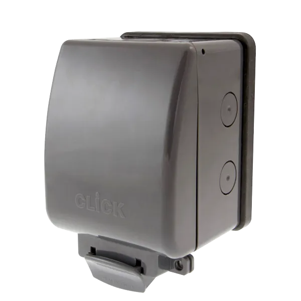 Click OA035AG Weatherproof IP66 1G 13A DP Switched Socket
