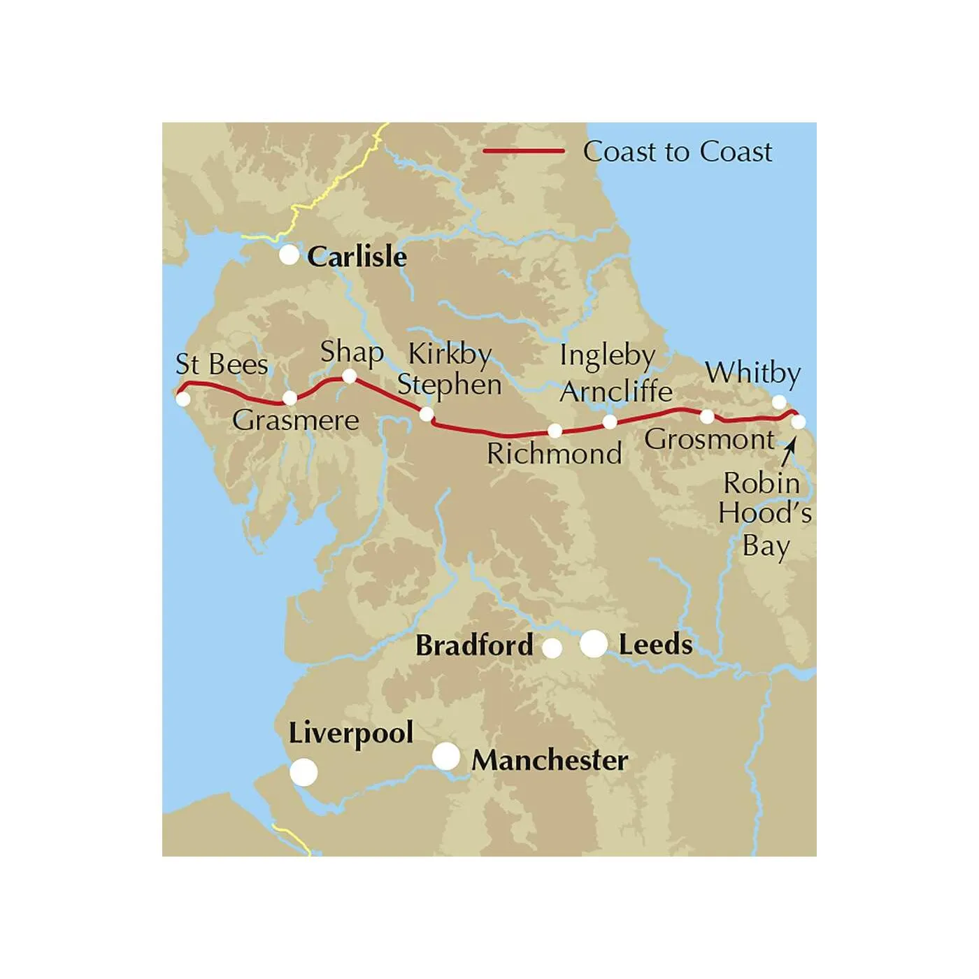 Coast to Coast  Walk Topo Route Map Booklet