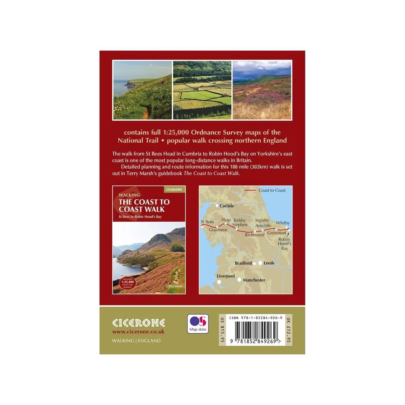 Coast to Coast  Walk Topo Route Map Booklet