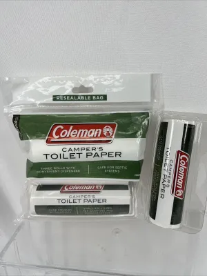 Coleman Camper's Toilet Paper 4-Rolls 2-Ply Sealed Bag Hike
