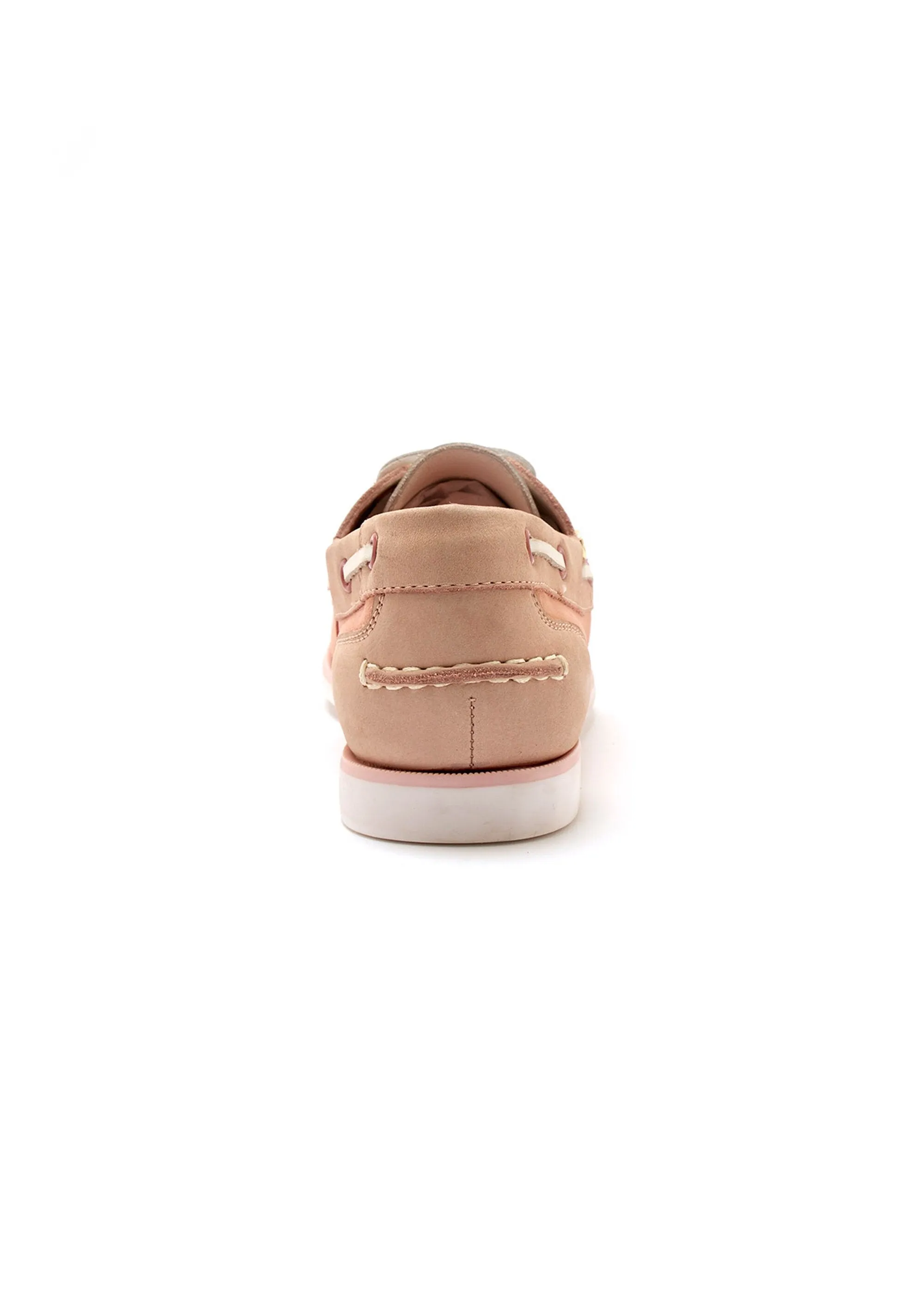 Comfort width leather boat shoes
