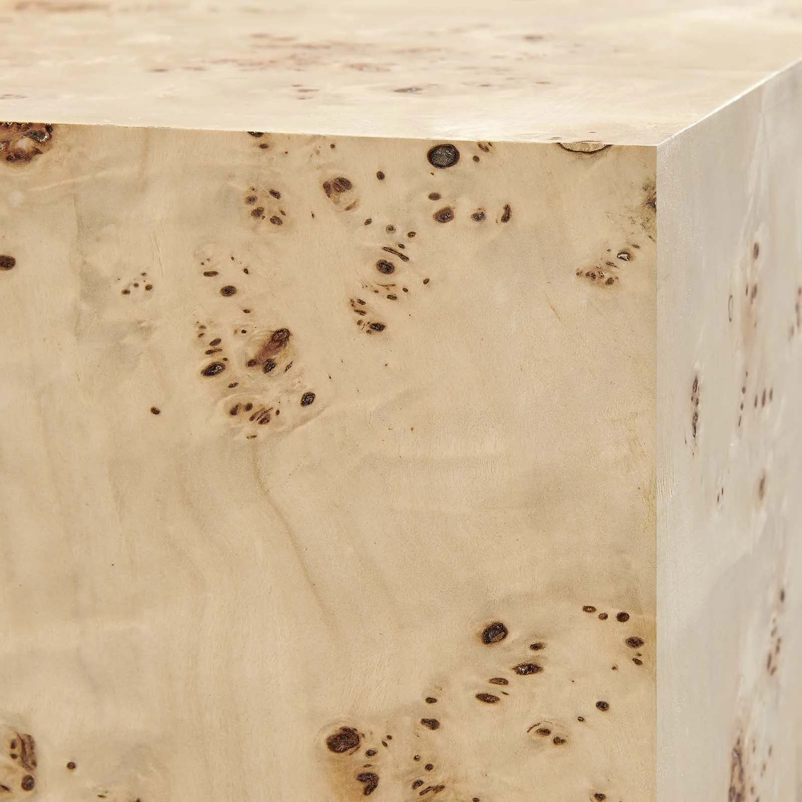 COSMOS SQUARE BURL WOOD COFFEE TABLE