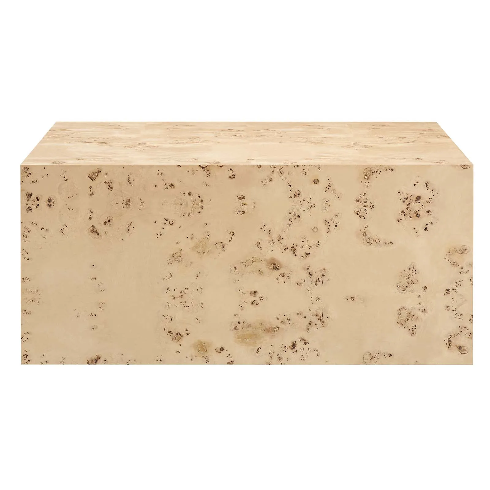COSMOS SQUARE BURL WOOD COFFEE TABLE