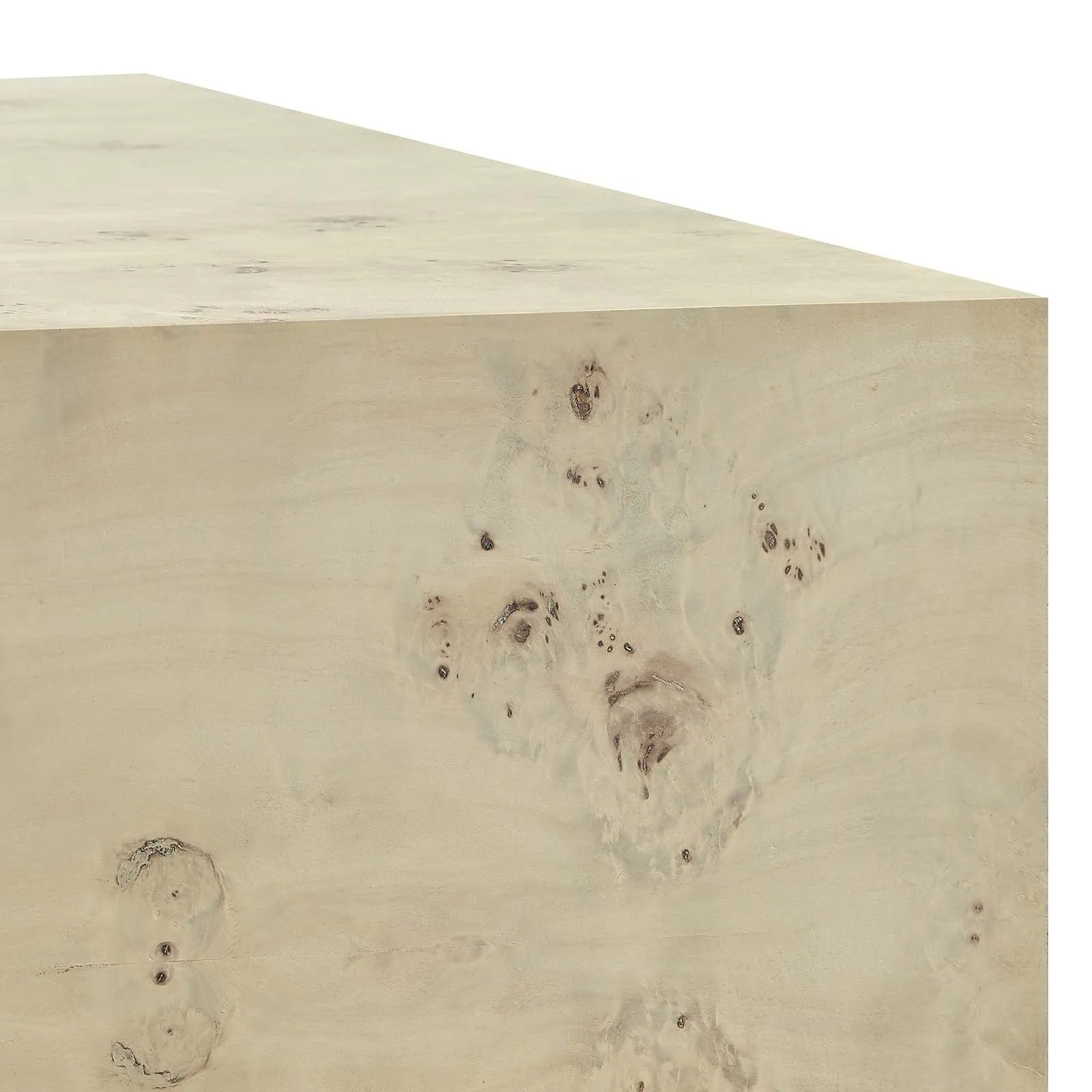 COSMOS SQUARE BURL WOOD COFFEE TABLE