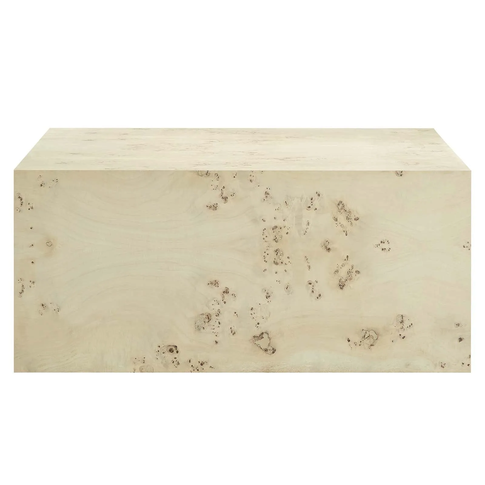 COSMOS SQUARE BURL WOOD COFFEE TABLE