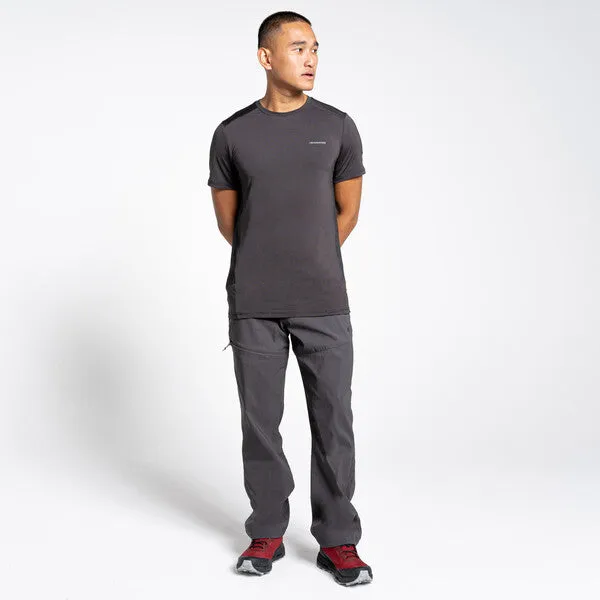 Craghoppers Men's Atmos Short Sleeved T-Shirt Black Pepper