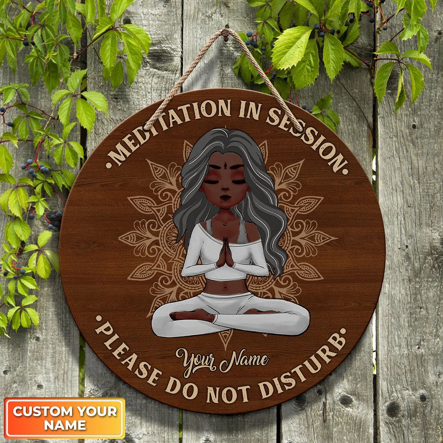 Custom Wooden Sign - Yoga - 1187