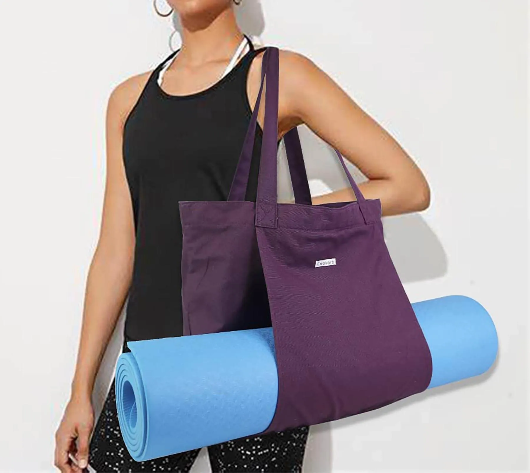 Cwokarb Yoga Mat Bag, Yoga Bags and Carriers Fits All Your Stuff, Yoga Tote Bag for Gym, Pilates, Workout, Beach, Travel and Office