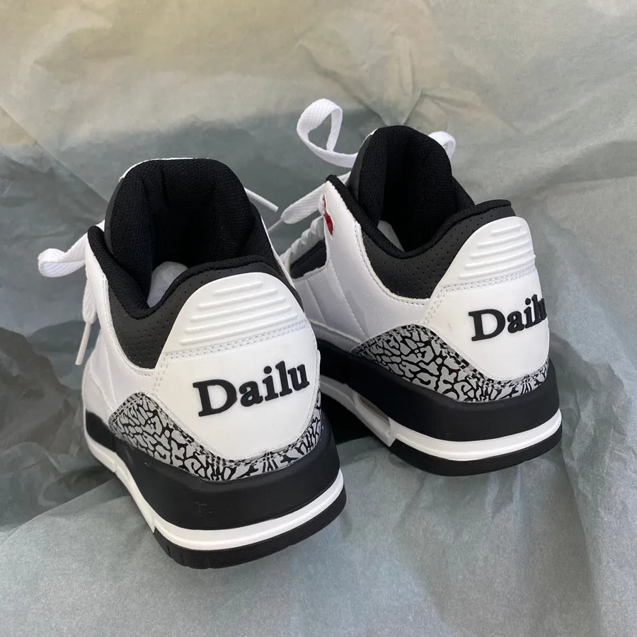 Dailu-100 Sneakers, Flat Unisex Running Shoes, Round Toe Lace Up Shoes