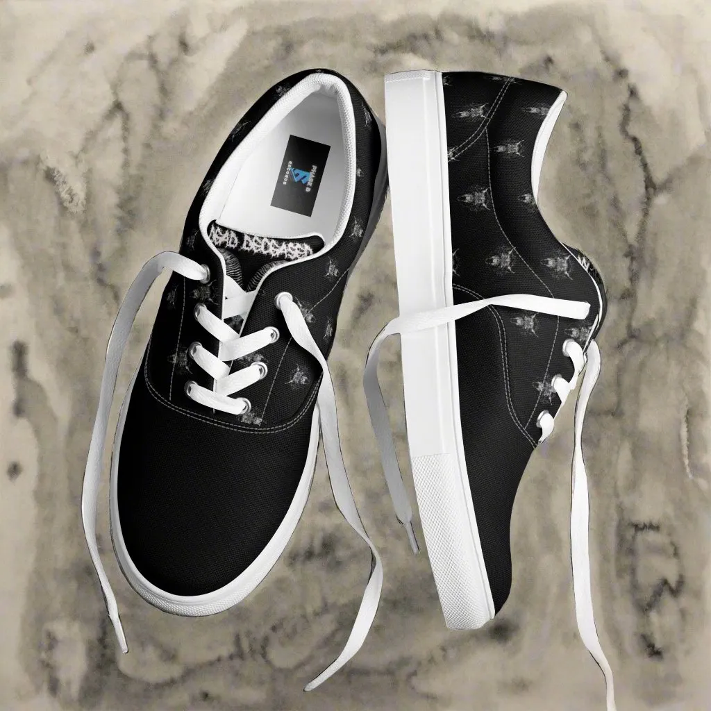 Dead Deceased Men’s lace-up canvas shoes - Free Delivery! Rock / Metal / Gothic Alternative  - Alternative Apparel Only from Phase B Records.