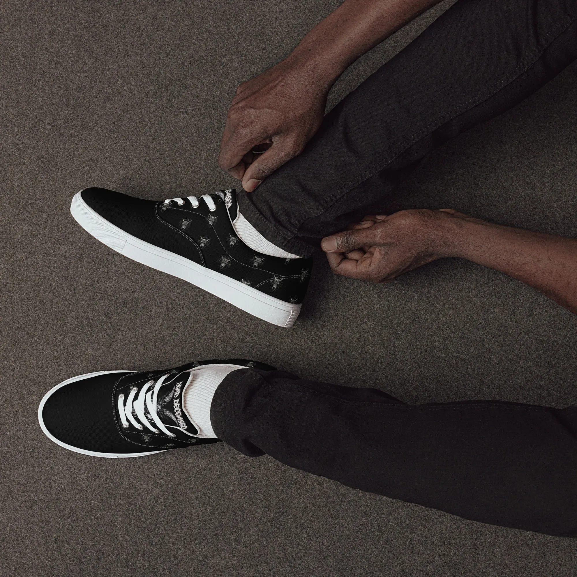 Dead Deceased Men’s lace-up canvas shoes - Free Delivery! Rock / Metal / Gothic Alternative  - Alternative Apparel Only from Phase B Records.