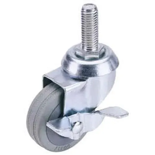 Draper Swivel Bolt Fixing Rubber Castor With Brake, 50Mm Diameter, S.W.L. 50Kg Dr-65471