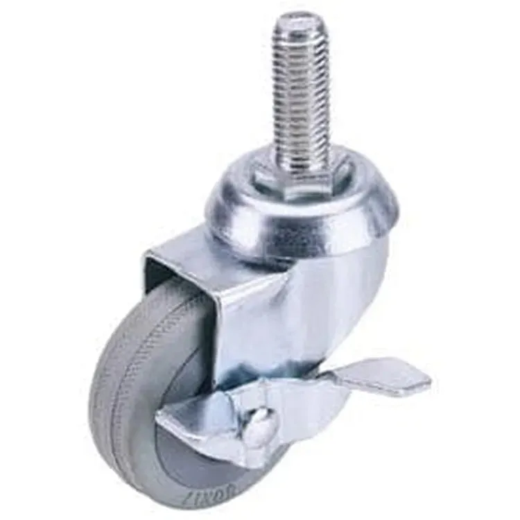 Draper Swivel Bolt Fixing Rubber Castor With Brake, 75Mm Diameter, S.W.L. 70Kg Dr-65476