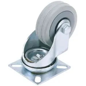 Draper Swivel Plate Fixing Rubber Castor, 100Mm Diameter, S.W.L. 80Kg Dr-65478