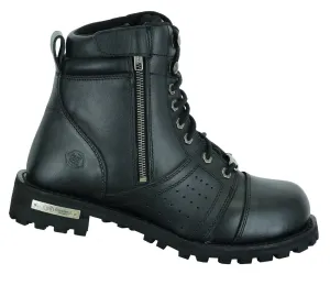 DS Men's 6'' Side Zipper Plain Toe Boot W/Perforation