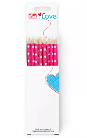 Fabric Marking Pencil - Pink, white marking