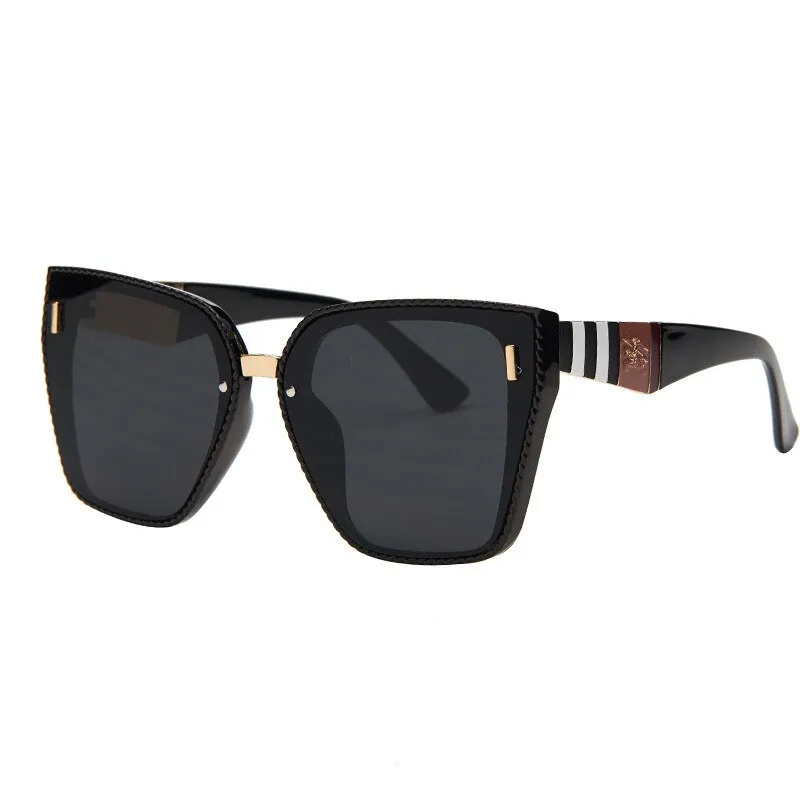 Fashion Square Gradient Mirror Sunglasses Women 2023 Retro Brand Designer Sun Glasses Female  Big Frame  UV400