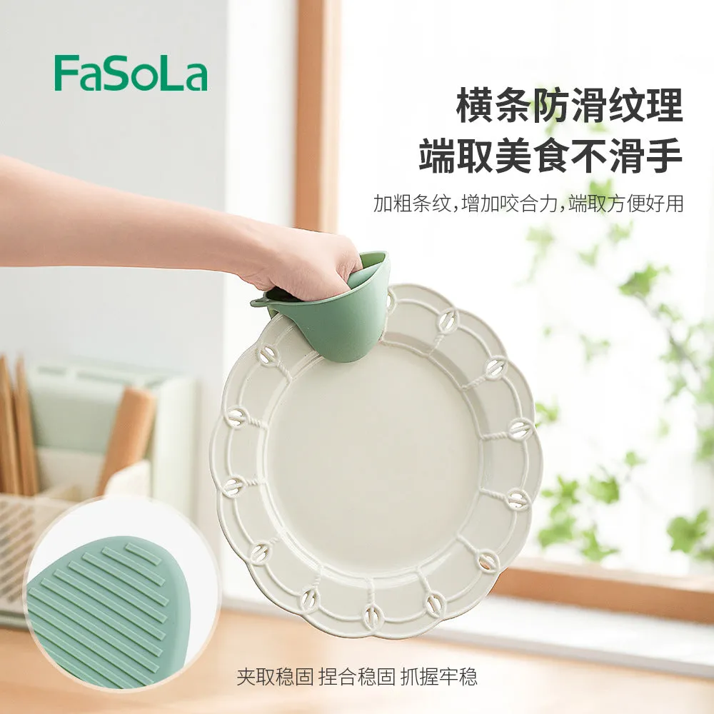 FaSoLa Food-Grade Non-Slip Heat-Resistant Silicone Gloves - Olive Green