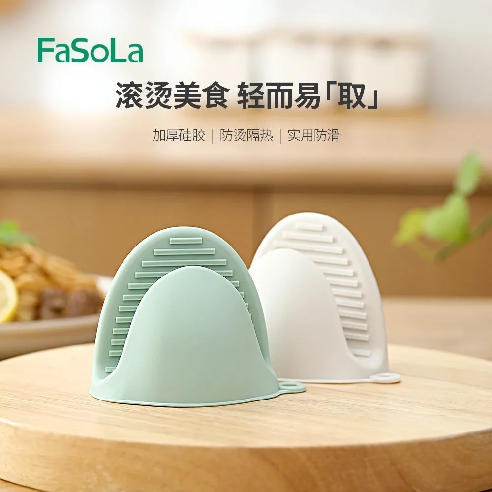 FaSoLa Food-Grade Non-Slip Heat-Resistant Silicone Gloves - Olive Green