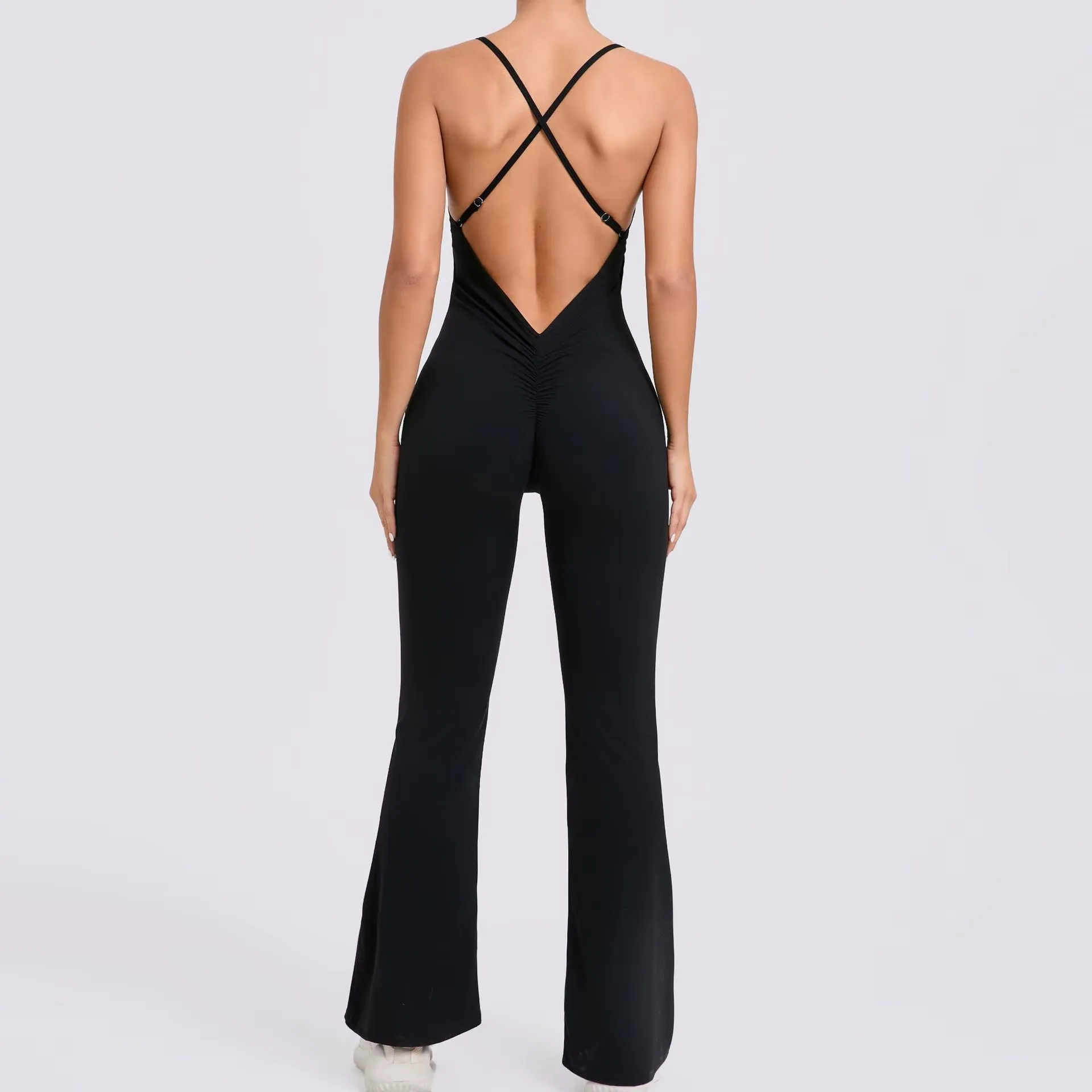 Female Sexy Back V Gym Suit Set Woman Training Yoga Suit Sportswear Woman Sports Suit Clothes Fitness Elastic Training Suits
