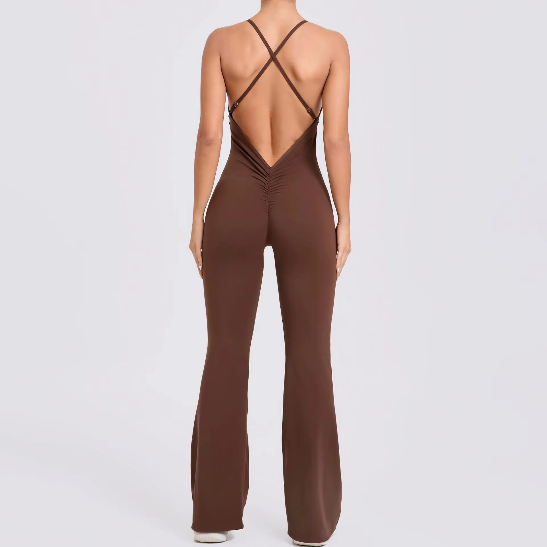 Female Sexy Back V Gym Suit Set Woman Training Yoga Suit Sportswear Woman Sports Suit Clothes Fitness Elastic Training Suits