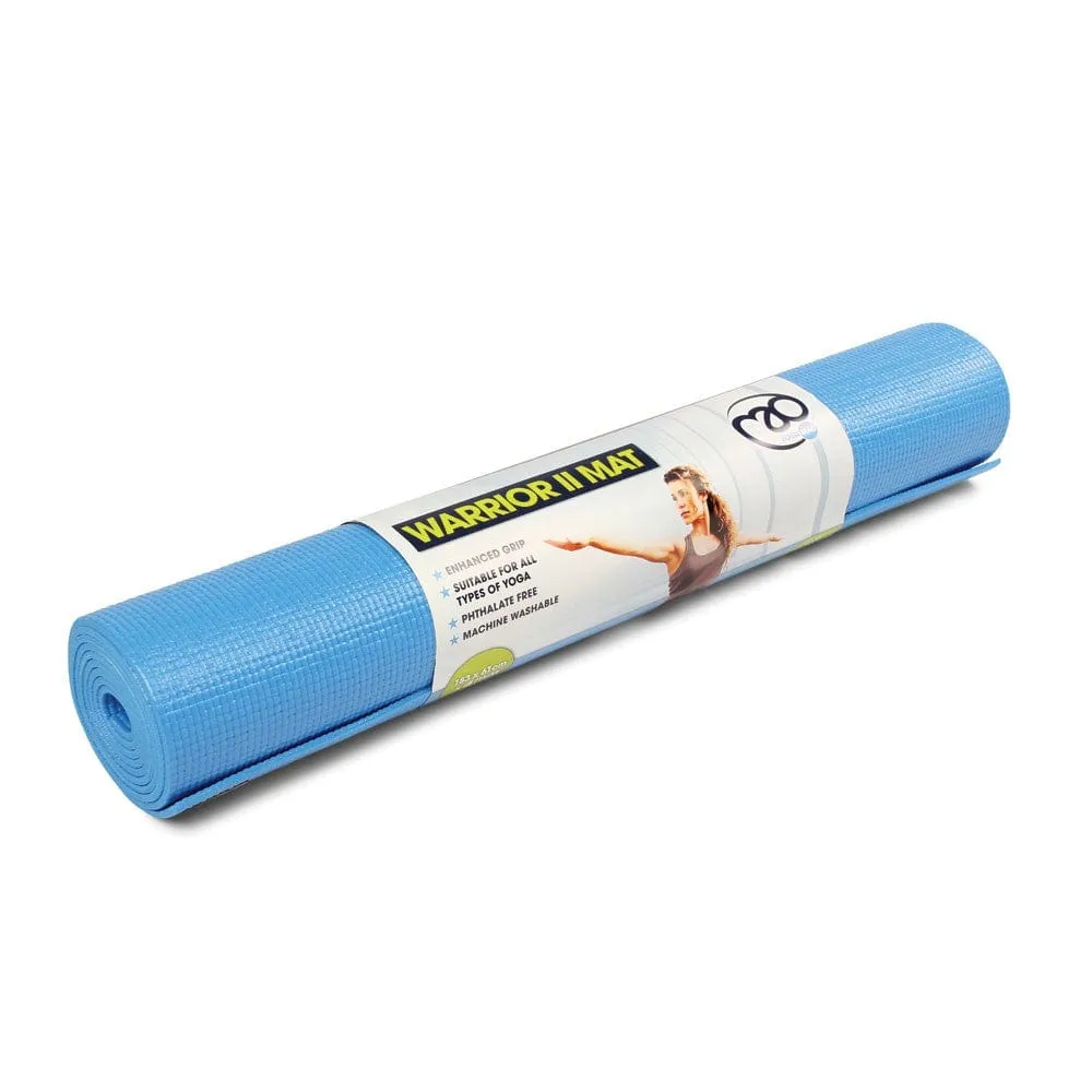 Fitness Mad Warrior II Mat - 4mm Yoga Mat - Light Blue / Light Blue