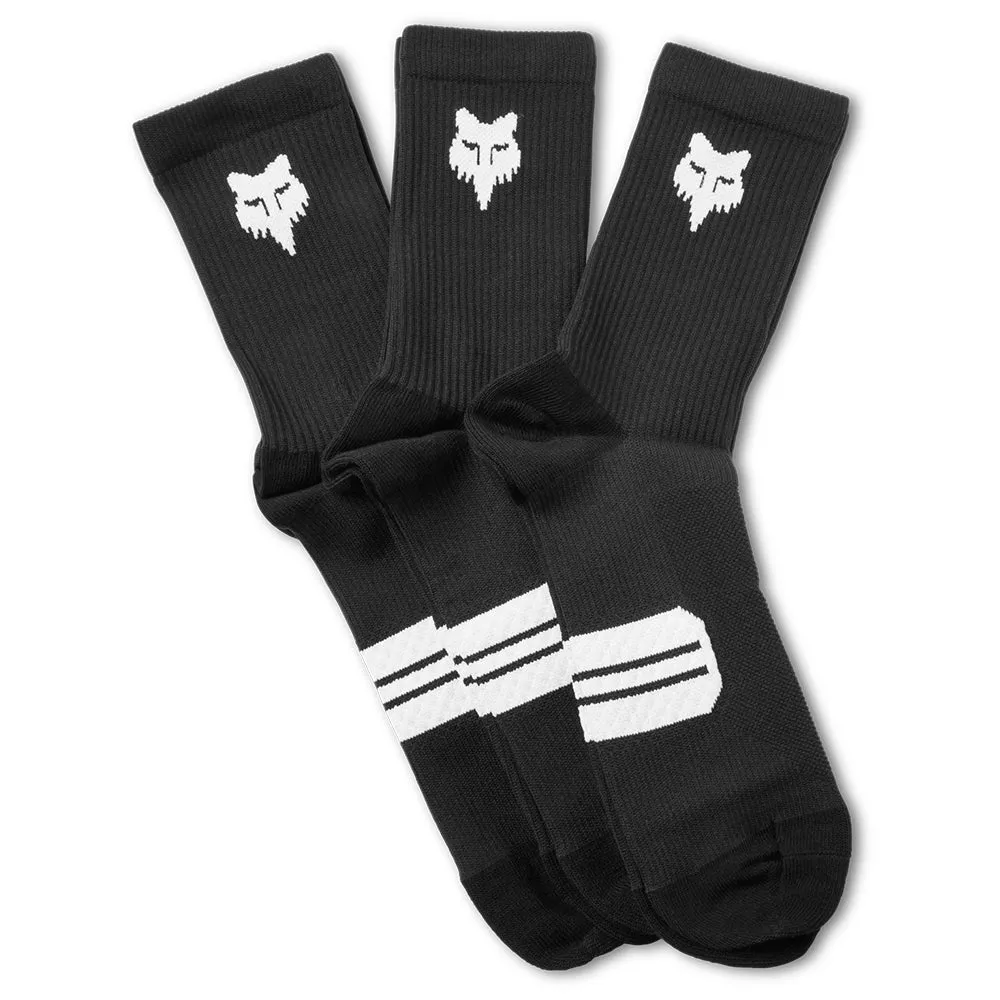 Fox 6 Inch Ranger Socks Prepack Black [Black]