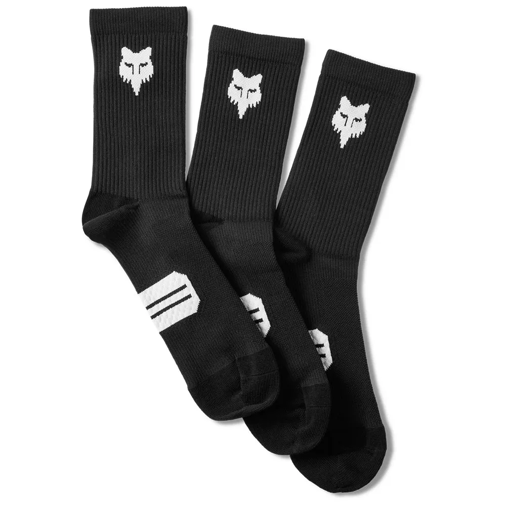 Fox 6 Inch Ranger Socks Prepack Black [Black]