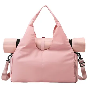 FULONEEI Yoga Mat Bag, Sport yoga Gym Bag for women, Lightweight yoga mat bag carrier with Yoga Strap, Carryall Yoga Tote Bag (Pink)