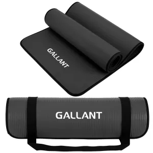 Gallant NBR Fitness Exercise Mat Black - Black Yoga Mat