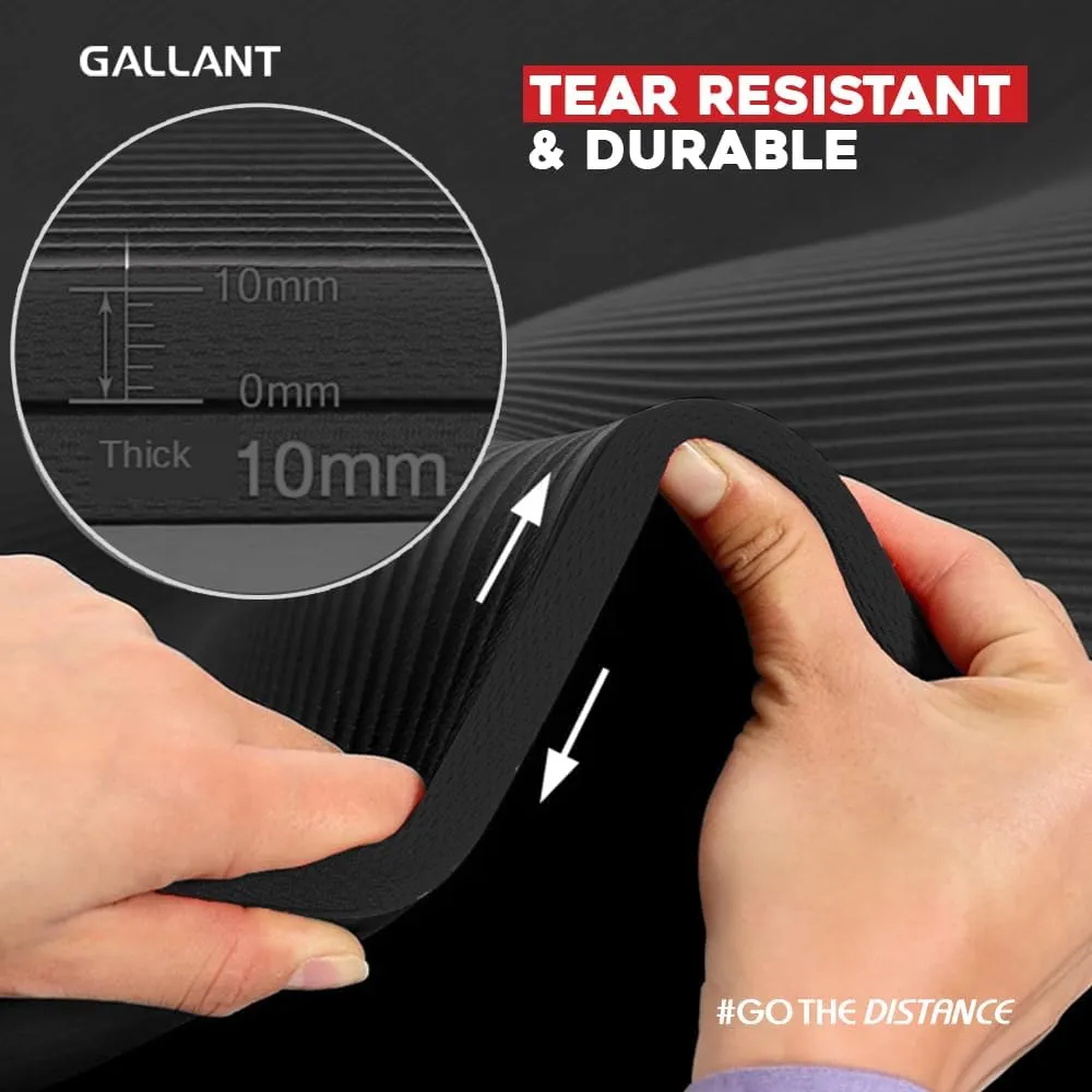 Gallant NBR Fitness Exercise Mat Black - Black Yoga Mat