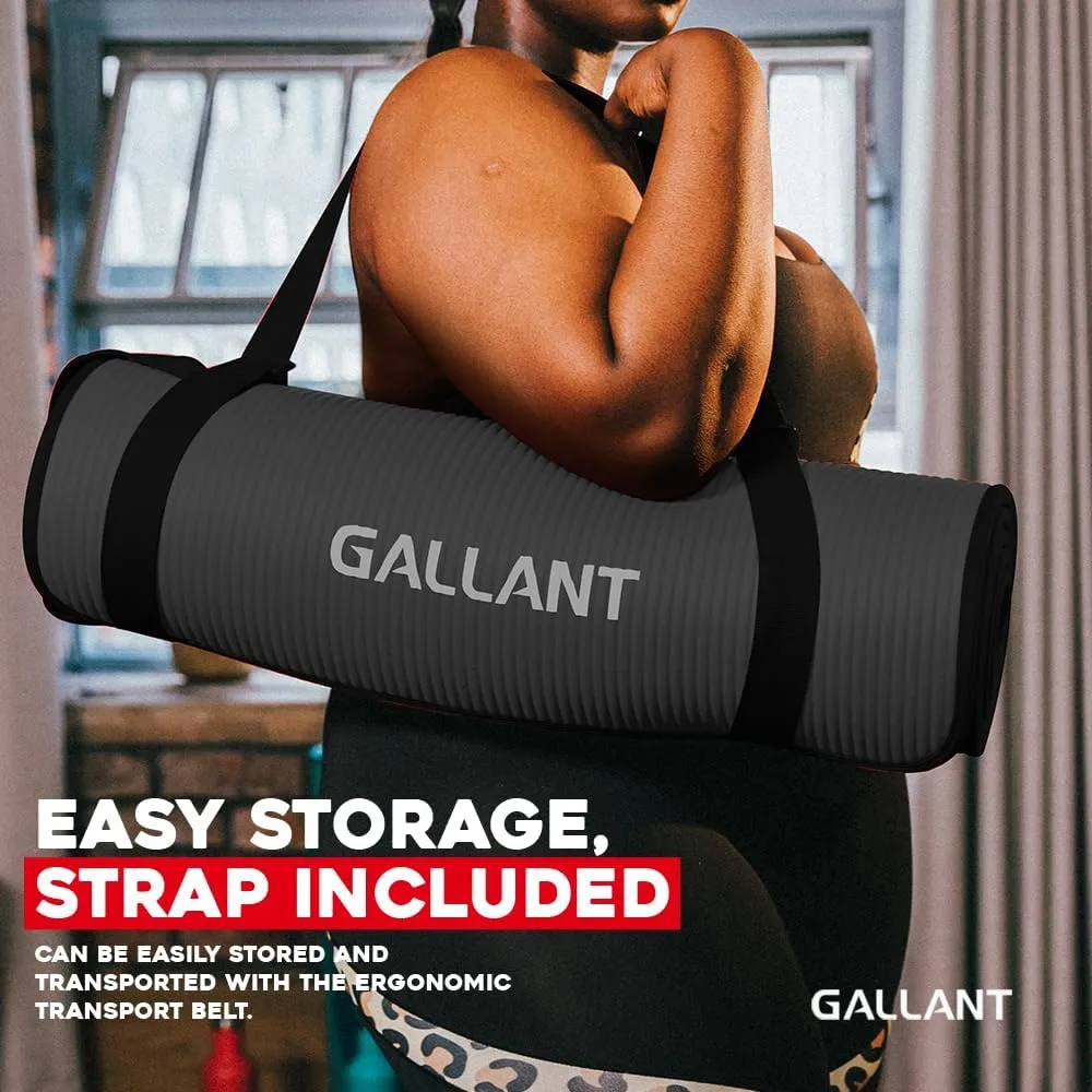 Gallant NBR Fitness Exercise Mat Black - Black Yoga Mat
