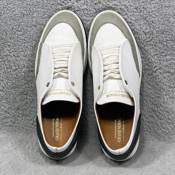 Grand Voyage Avedon Due Mens Size 14 Sneakers Shoes White Navy Gray Leather