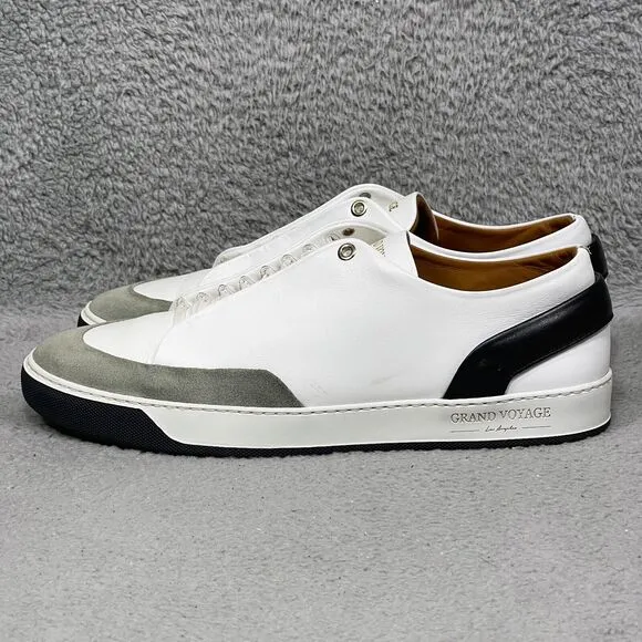 Grand Voyage Avedon Due Mens Size 14 Sneakers Shoes White Navy Gray Leather